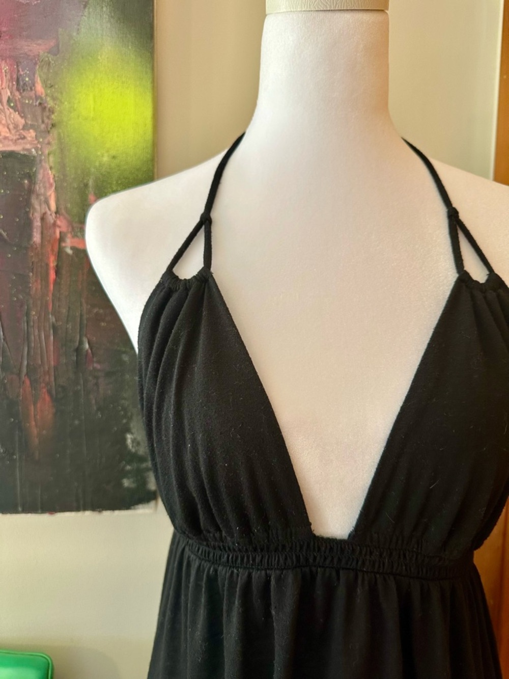 Black Halter Mini Dress